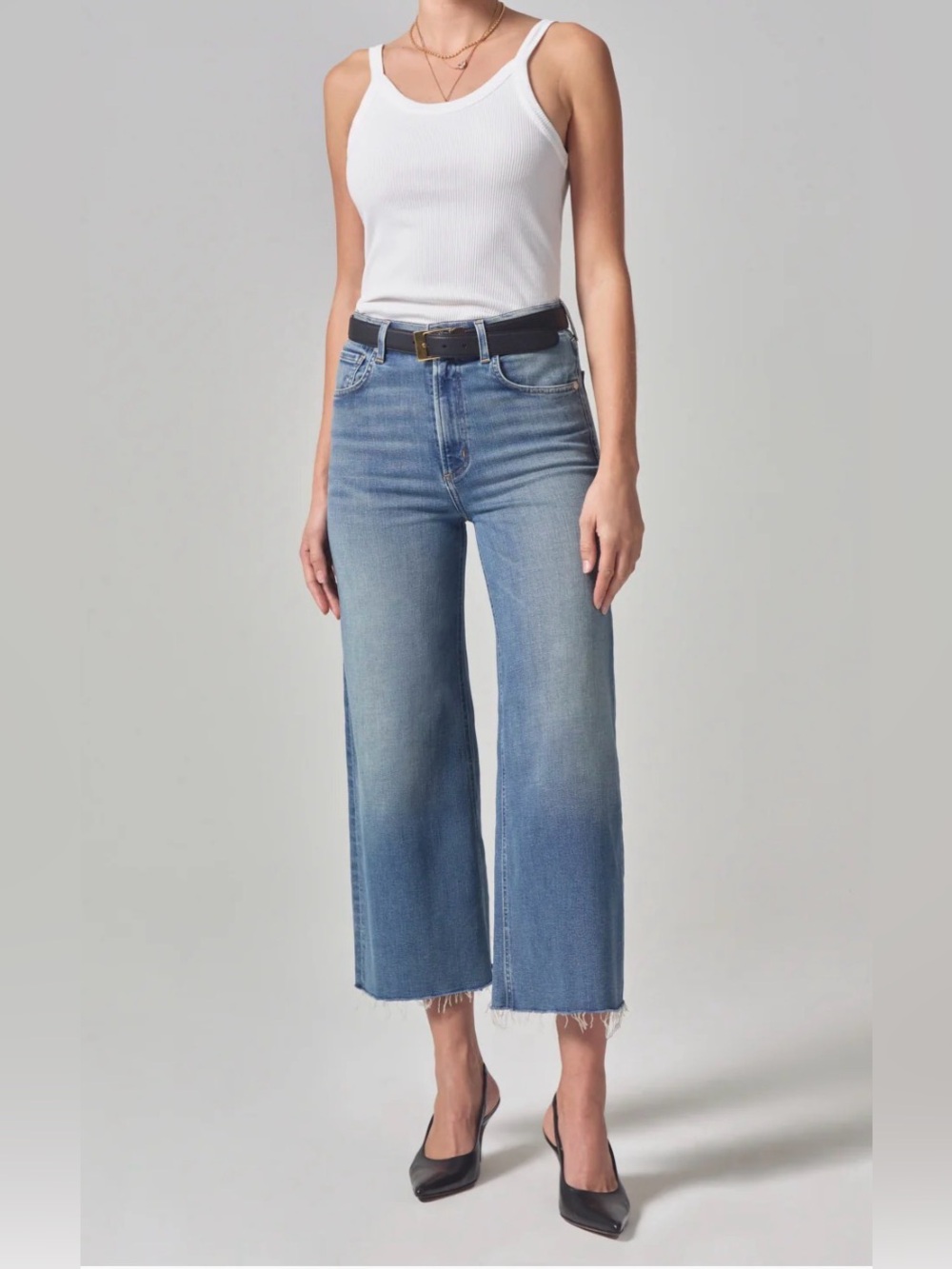 Citizens of Humanity Lyra Wide Leg Crop Jeans in Abliss 29